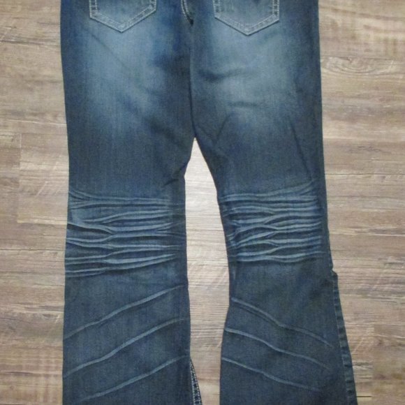 Vanity Distressed Flare Jeans with Sequin Details - Picture 4 of 5